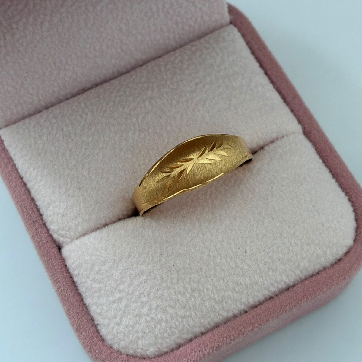 ANILLO ESPIGA MATE 1,35GR TALLA 9,5 AMARILLO COL 18K