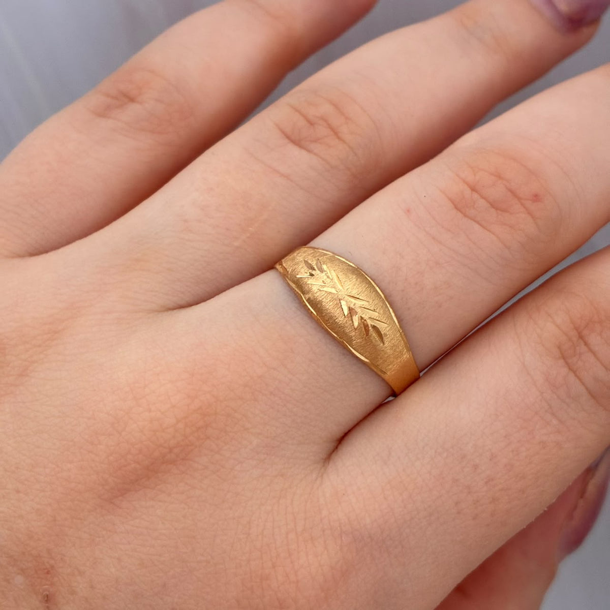 ANILLO ESPIGA MATE 1,35GR TALLA 9,5 AMARILLO COL 18K