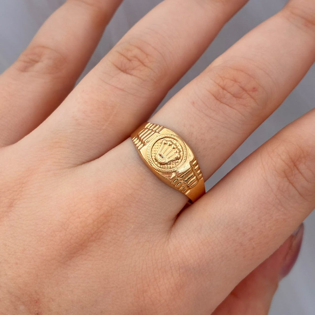 ANILLO CORONA 2,25GR TALLA 11  ORO AMARILLO COL 18K