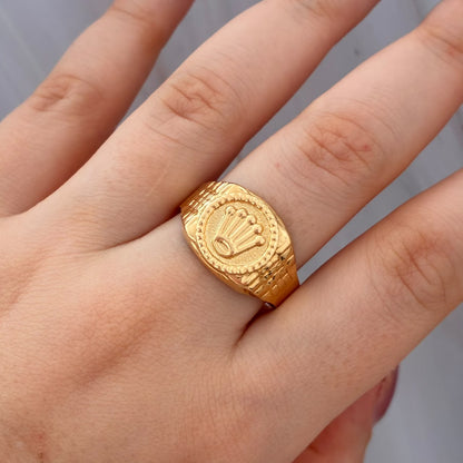 ANILLO CORONA 3,25GR TALLA 11,5 ORO AMARILLO COL 18K