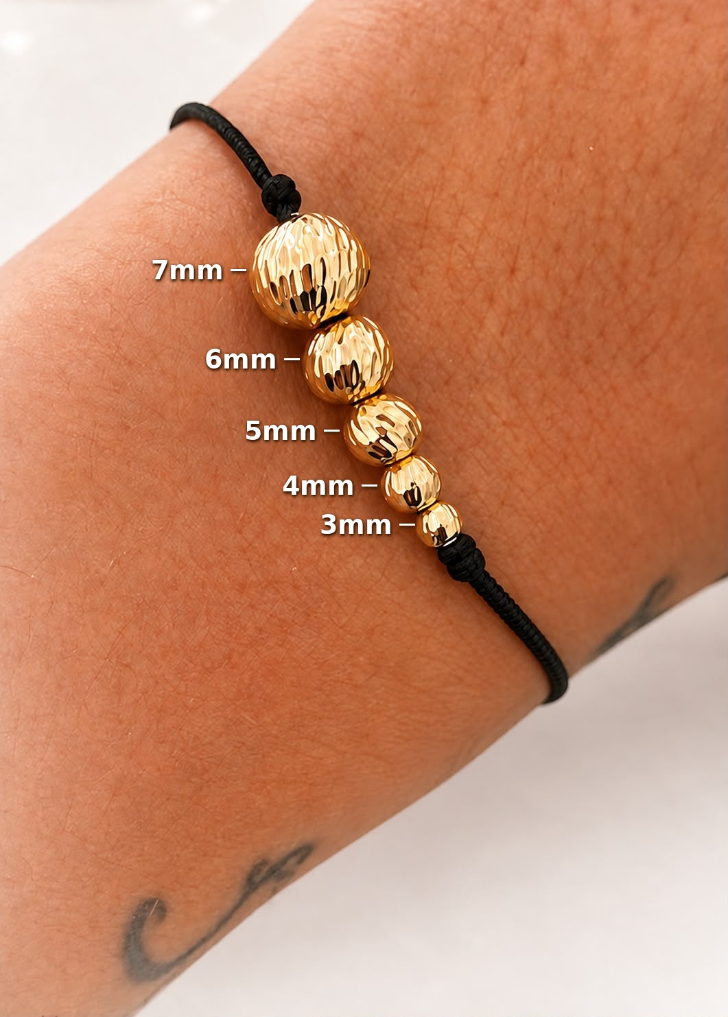 BOLAS DIAMANTADAS 7MM ORO AMARILLO COL 18K - PROMO 5 BALINES 0.85GR
